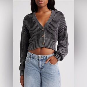 Roxy Sundaze Washed Cotton Crop Cardigan